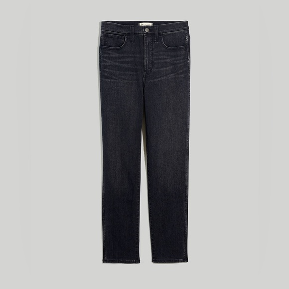 Madewell Denim - MadeWell High-Rise Slim Straight Jeans in Richgrove Wash NG262